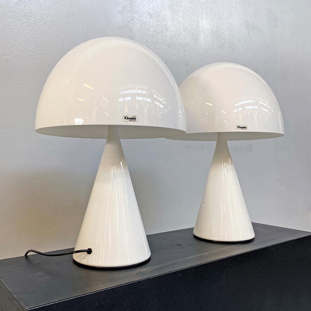 Italian table lamps mod. 4048 Baobab by Harvey Guzzini for iGuzzini, 1960s
Table lamps Mod. 4048 Baobab with plastic structure with conical base and hemispherical lampshade, with brands present.
Designed by Harvey Guzzini for iGuzzini,