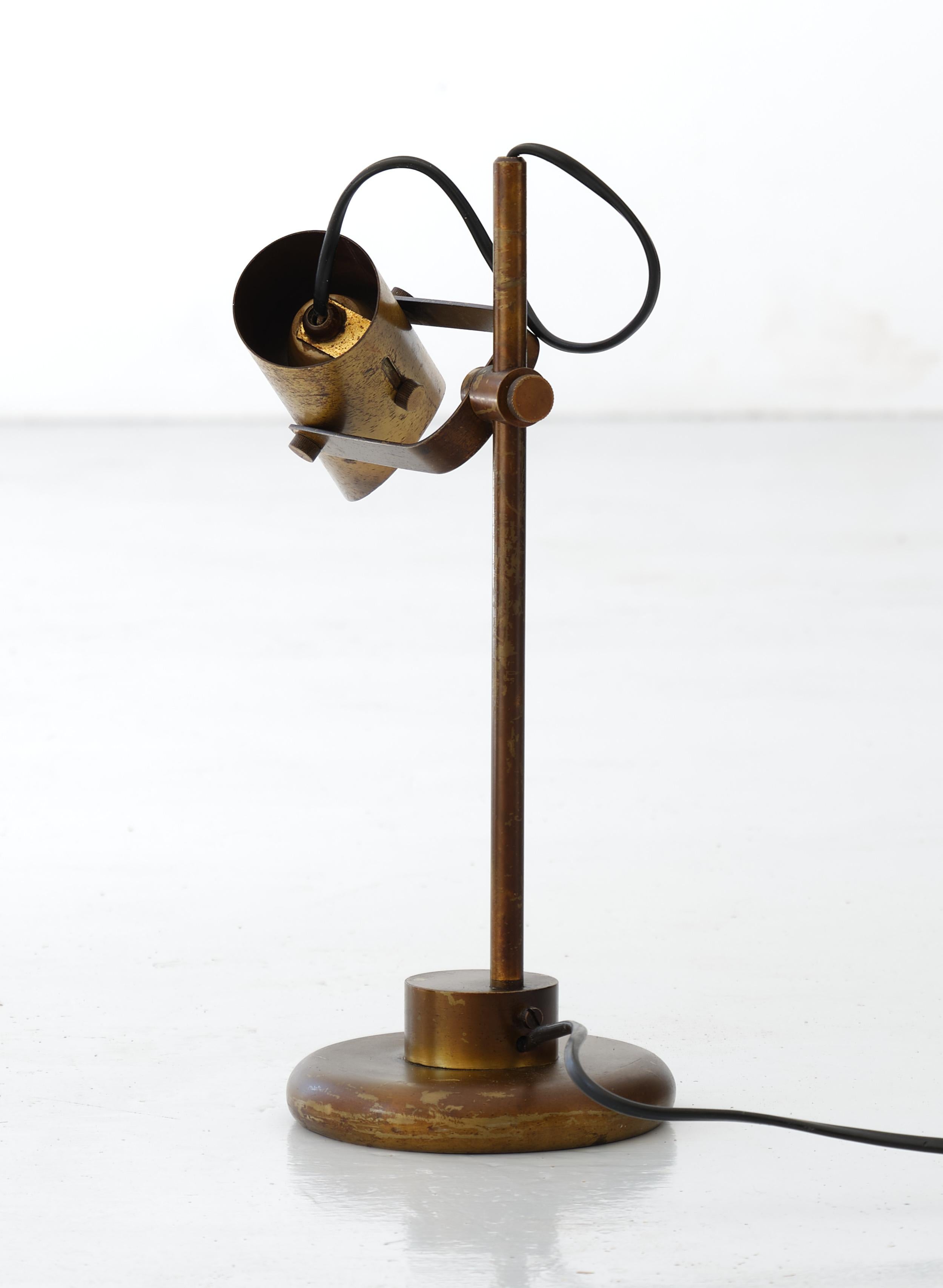Italian Table or Desk Lamp in Brass, 1950s 5