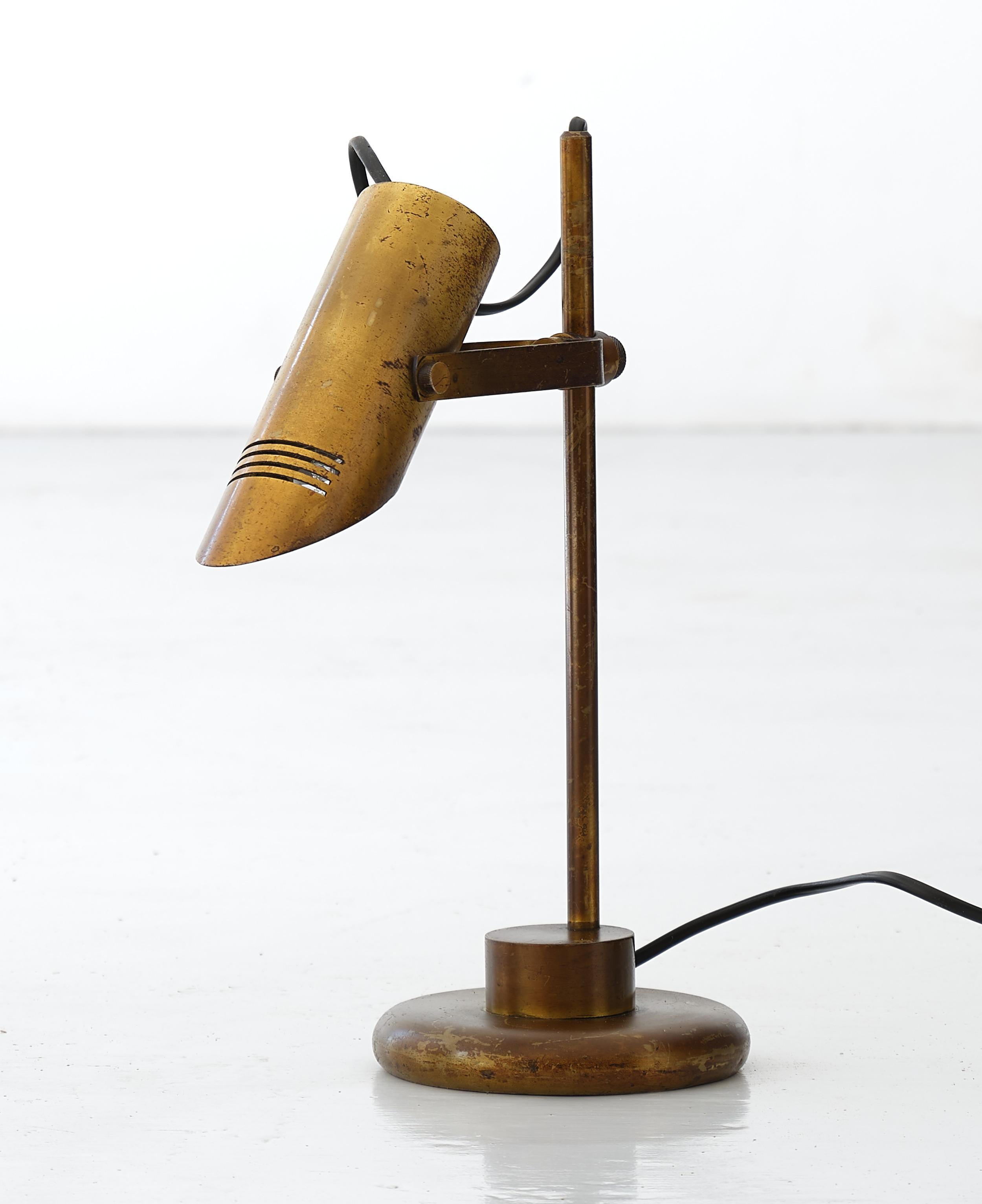 Italian Table or Desk Lamp in Brass, 1950s 4