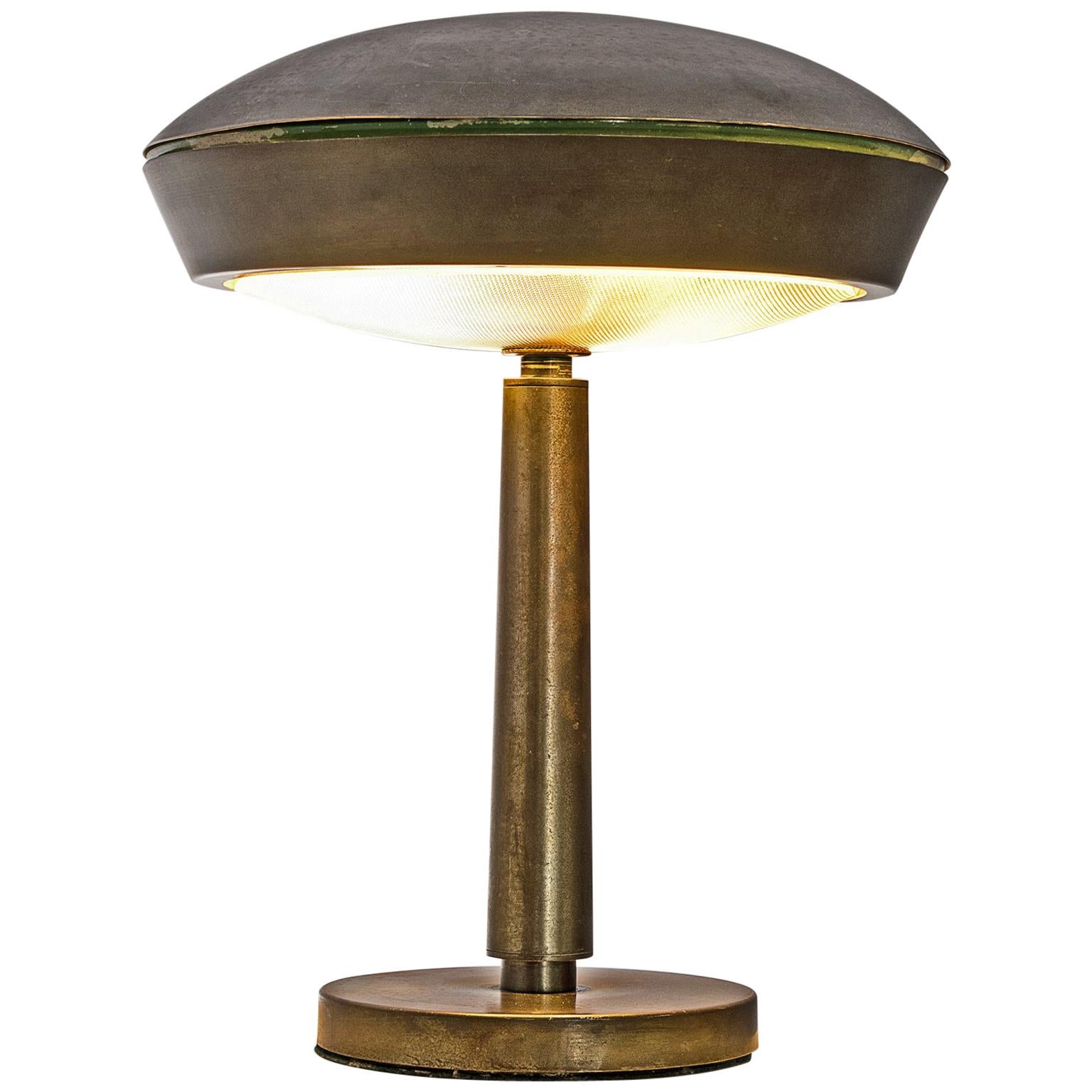 Italian Table Polished Brass Table Lamp