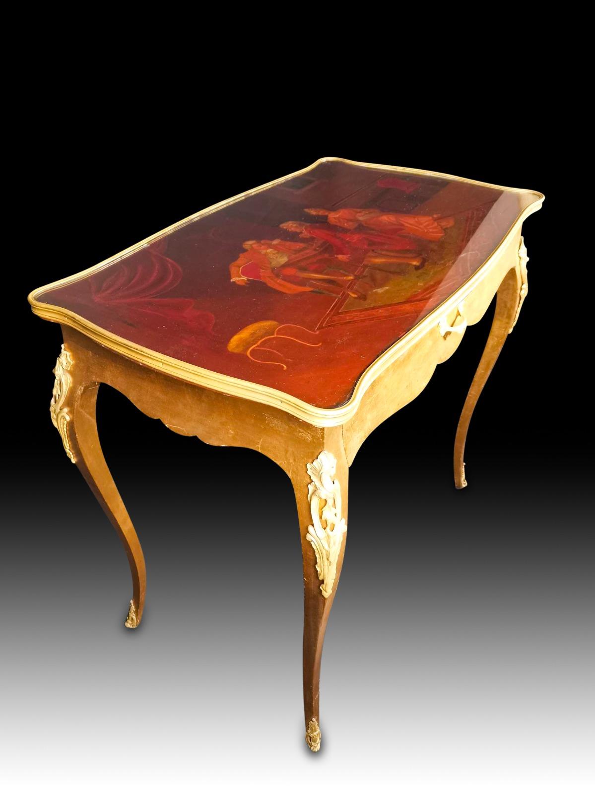 Baroque Table italienne signée du 19ème siècle en vente