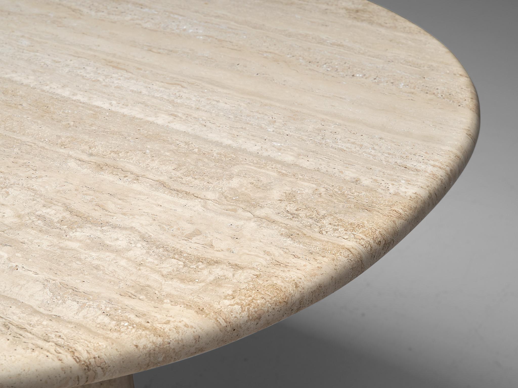 Italian Table with Oval top in Travertine 2