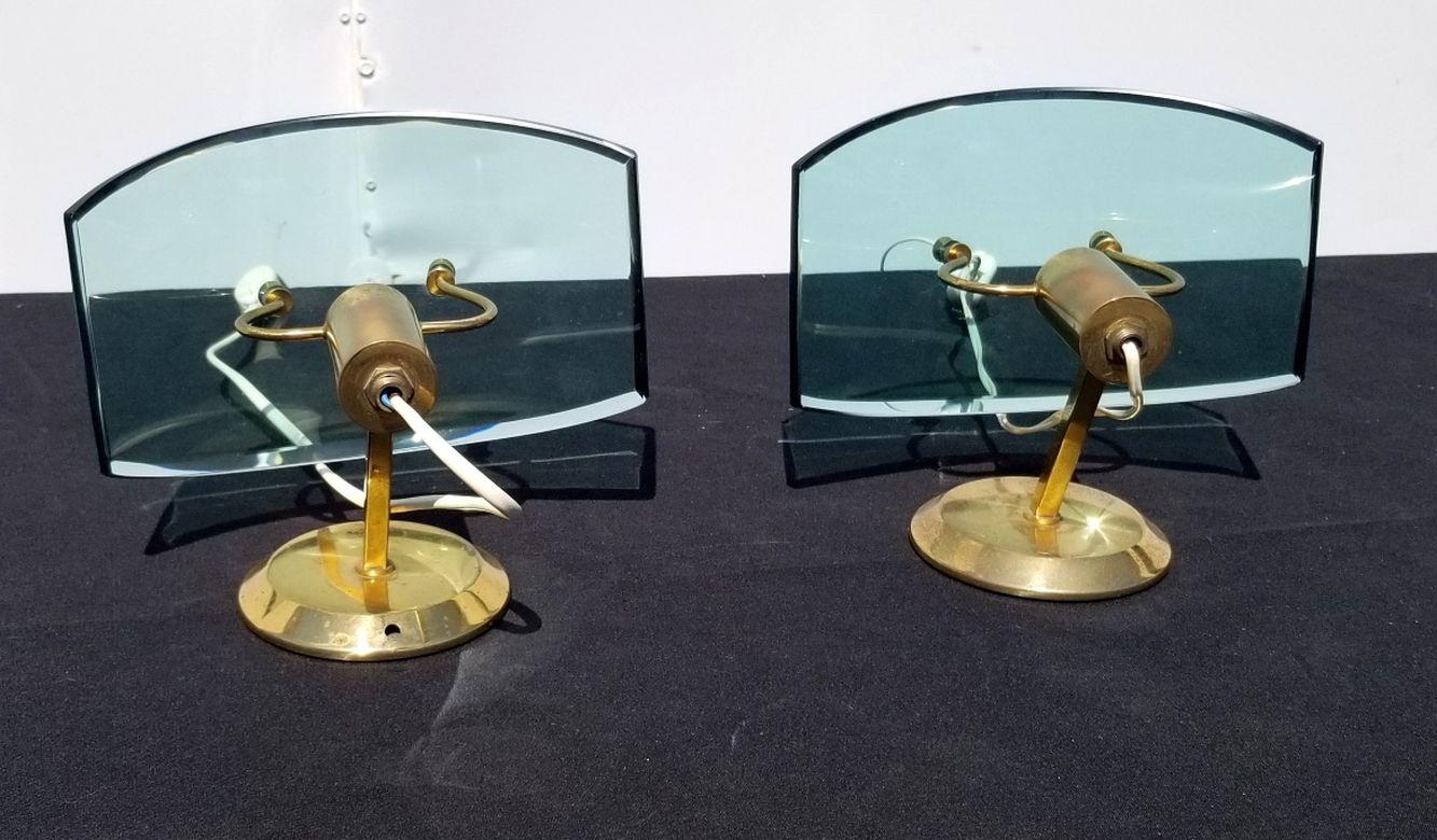 Mid-20th Century Italian Tale Lamps Attributed to Max Ingrand For Sale