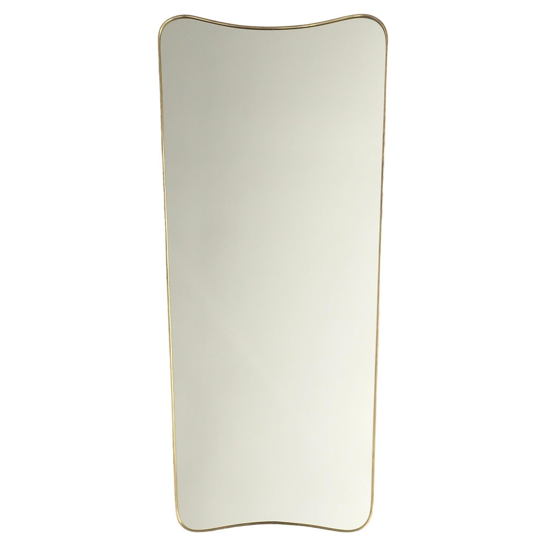 Vintage Curved Surrealist Wood Frame Mirror at 1stDibs