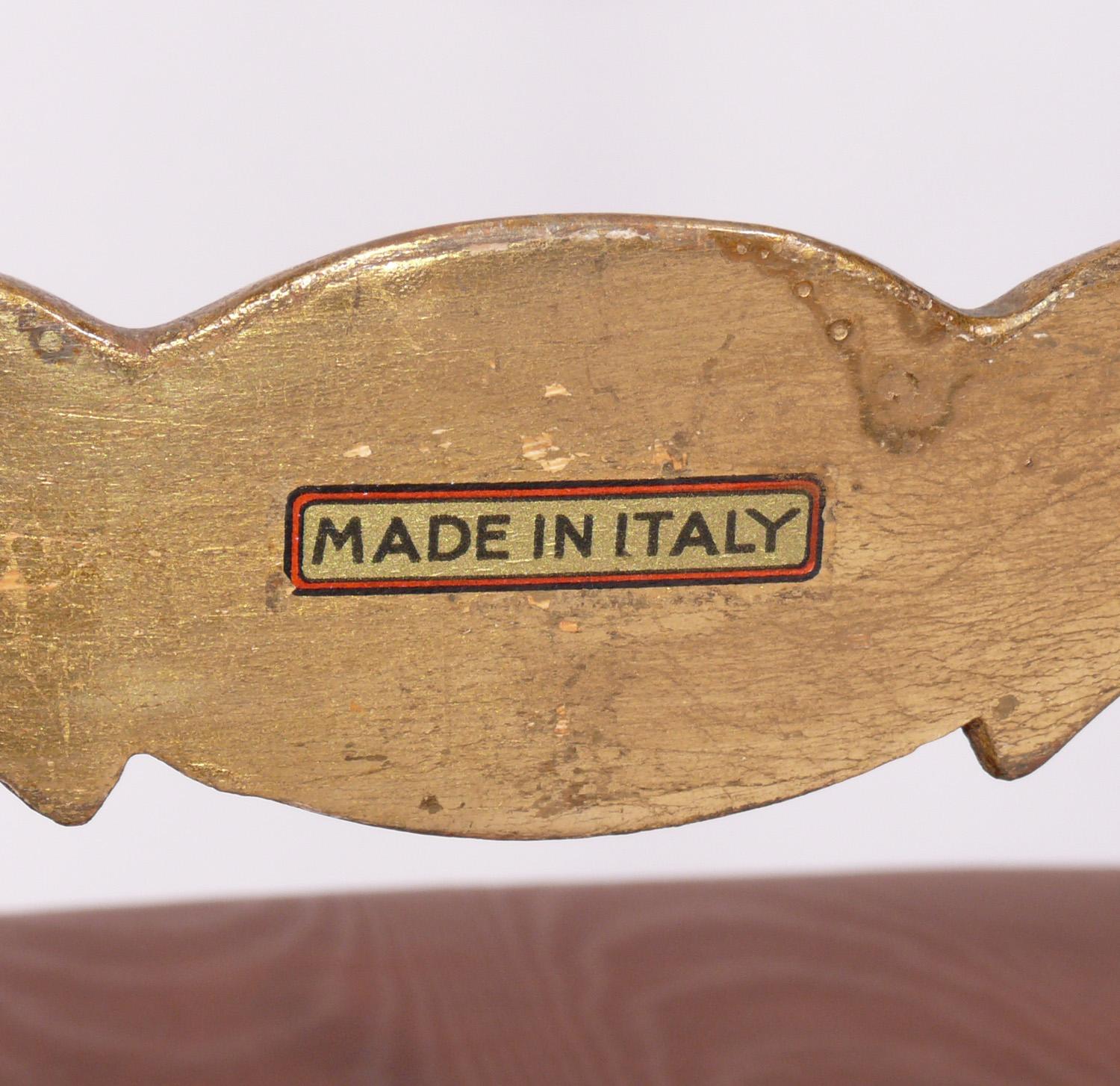 Tissu d'ameublement Chaise italienne à dossier échelonné en vermeil dans le style de Gio Ponti Impressionnant 51