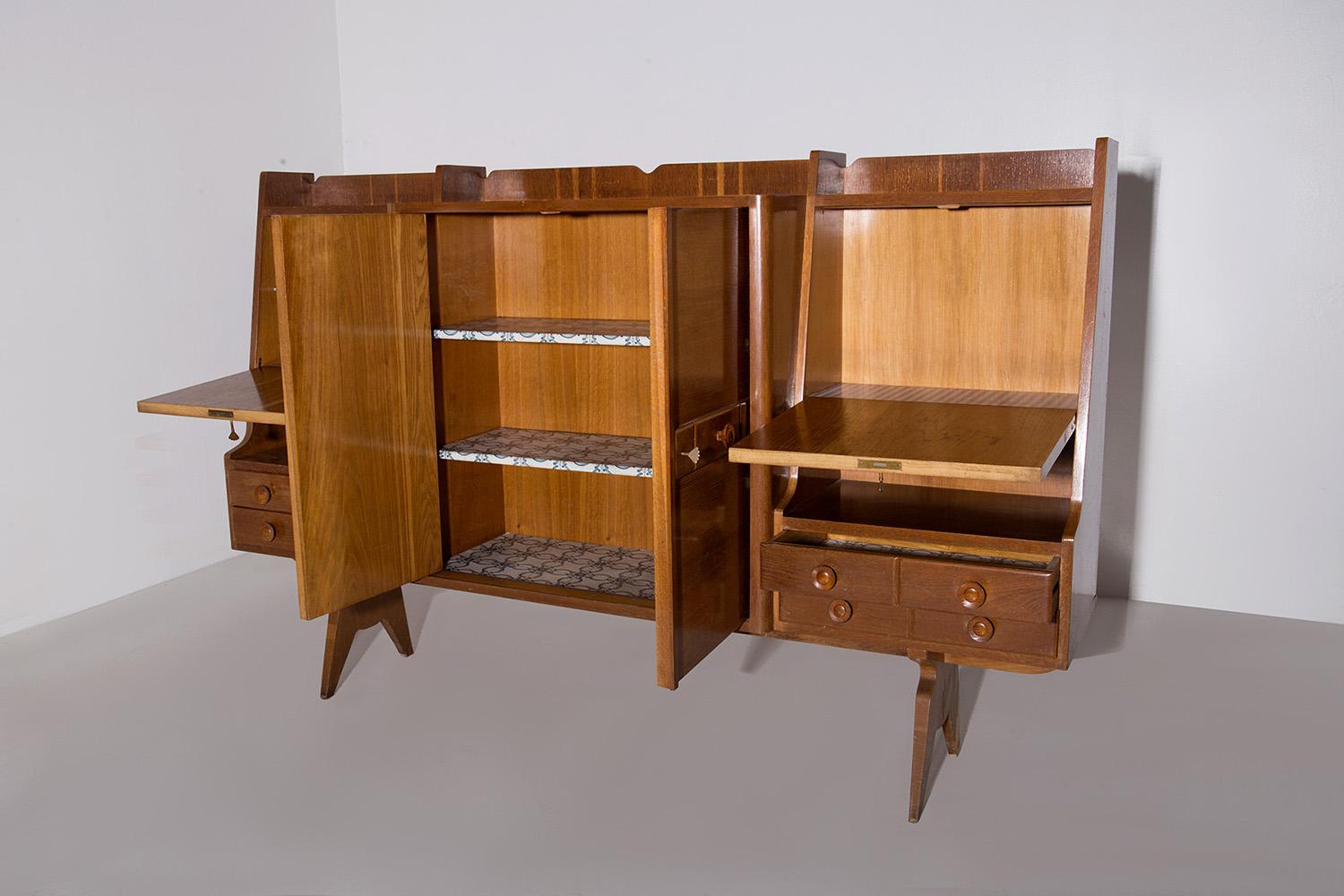 Italian Tall Wooden Cabinet For Sale 3