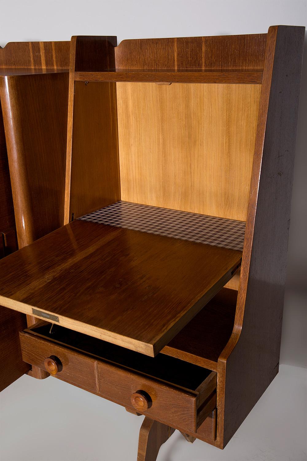 Italian Tall Wooden Cabinet For Sale 4