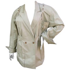 Giacca sportiva italiana in cotone tan kaki disegnata da La Squadra circa anni '70