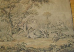 Italian Tapestry, Linen Wall Hanging, Circa 1920s, 54x61 Inches