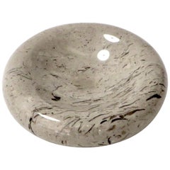 Italian Taupe Brown and Mocha Marble Bowl Vide Poche by Sergio Asti Up & Up