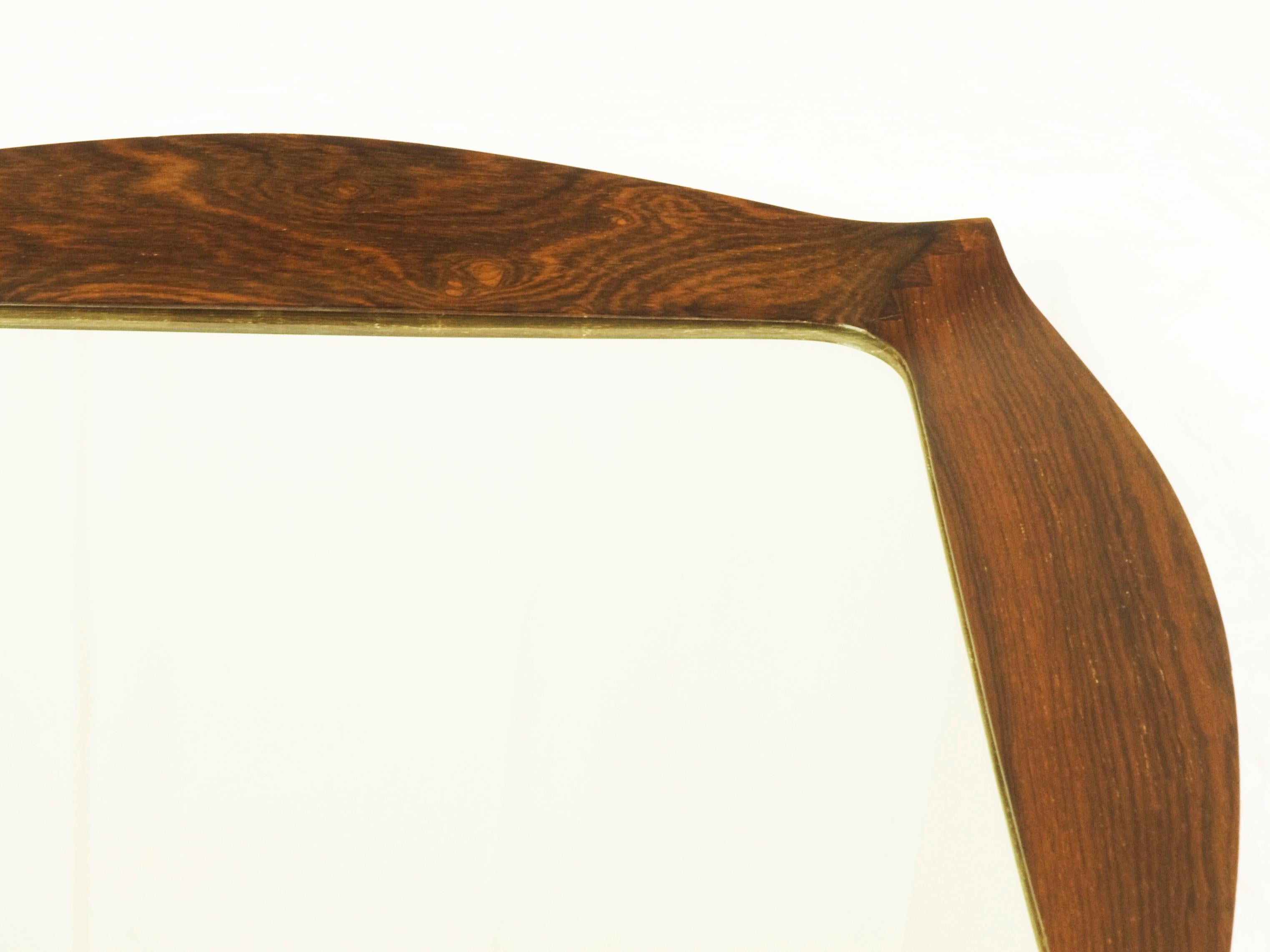 Mid-Century Modern Italian Teak and Silvered Glass 1960s Mirror Savinio by Campo E Graffi for Home For Sale