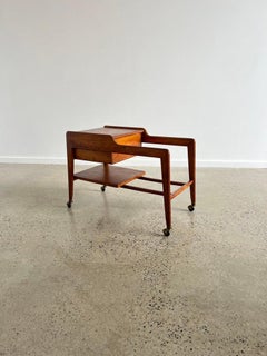 Mid-Century Italian Teak Bar Cart with Storage Trolley, 1960