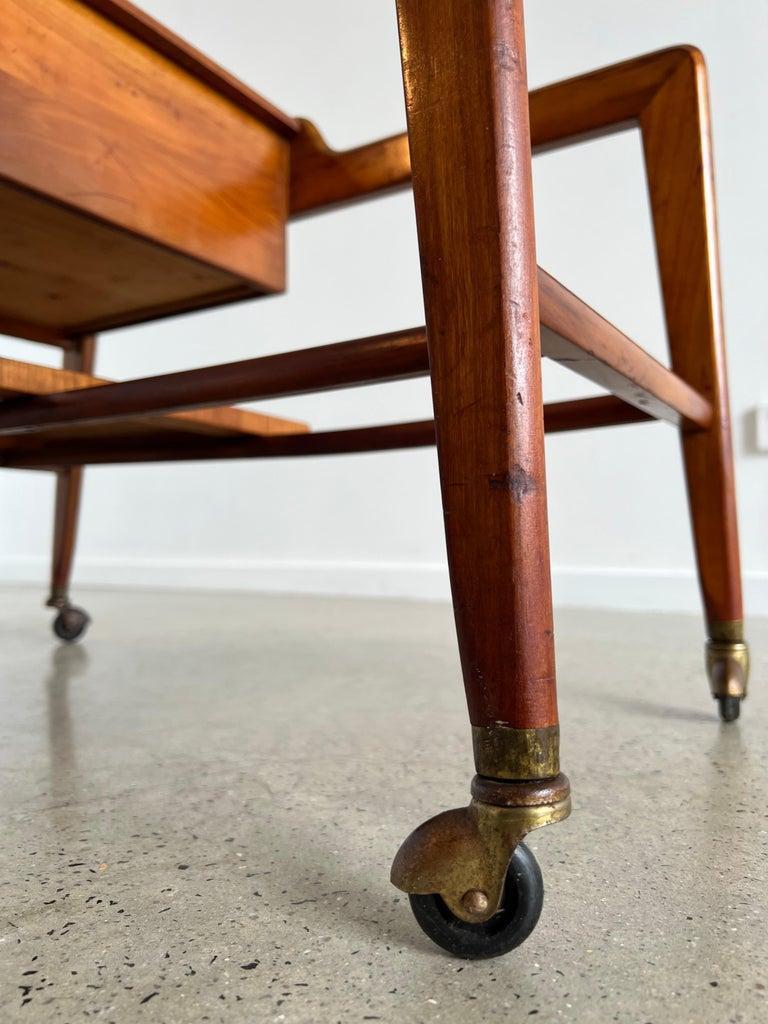 Mid-20th Century Italian Teak Bar cart 1960 For Sale