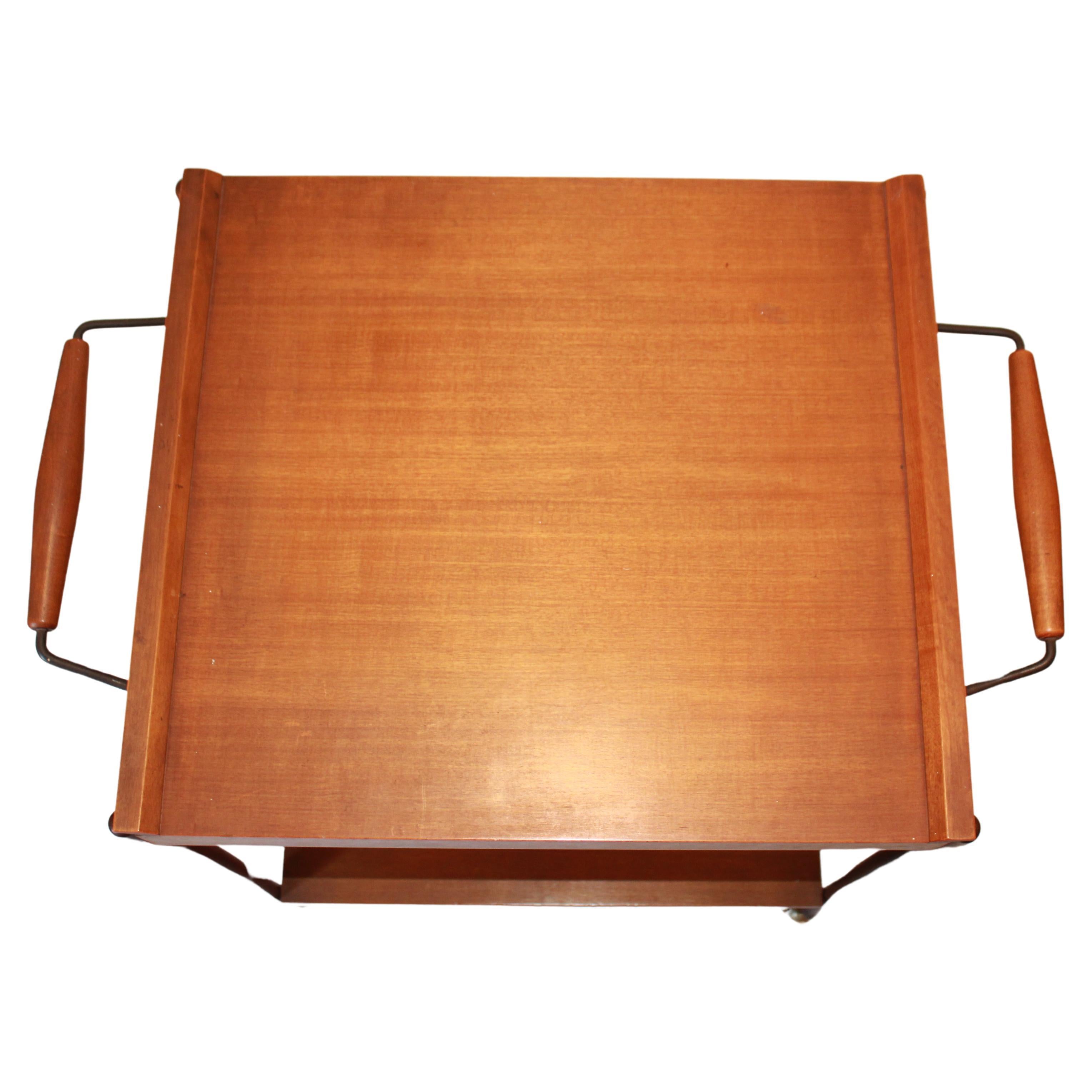 Italian Teak Bar Cart, Fratelli Reguitti, Italy 1950s For Sale 3