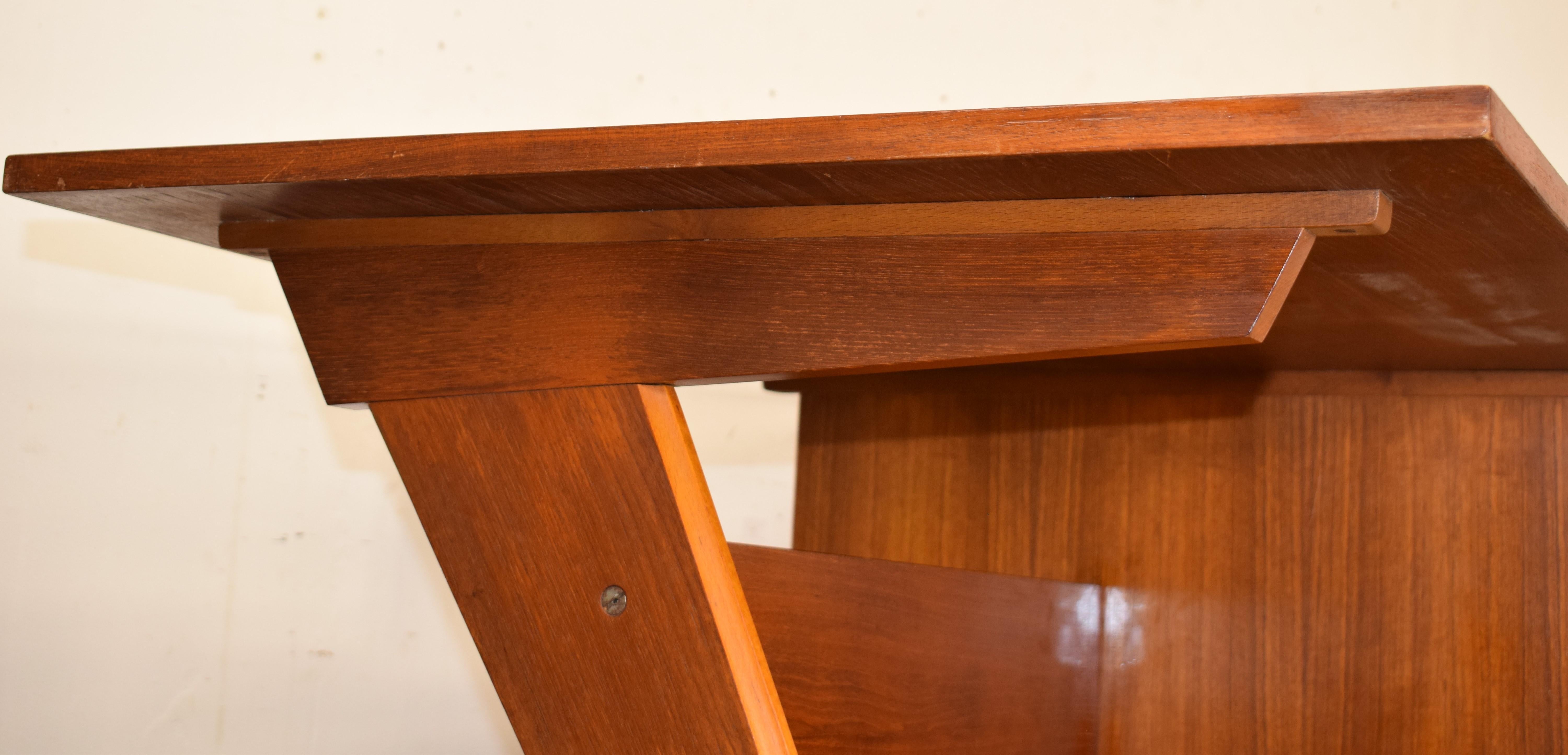 Italian Teak Desk, 1960s 4