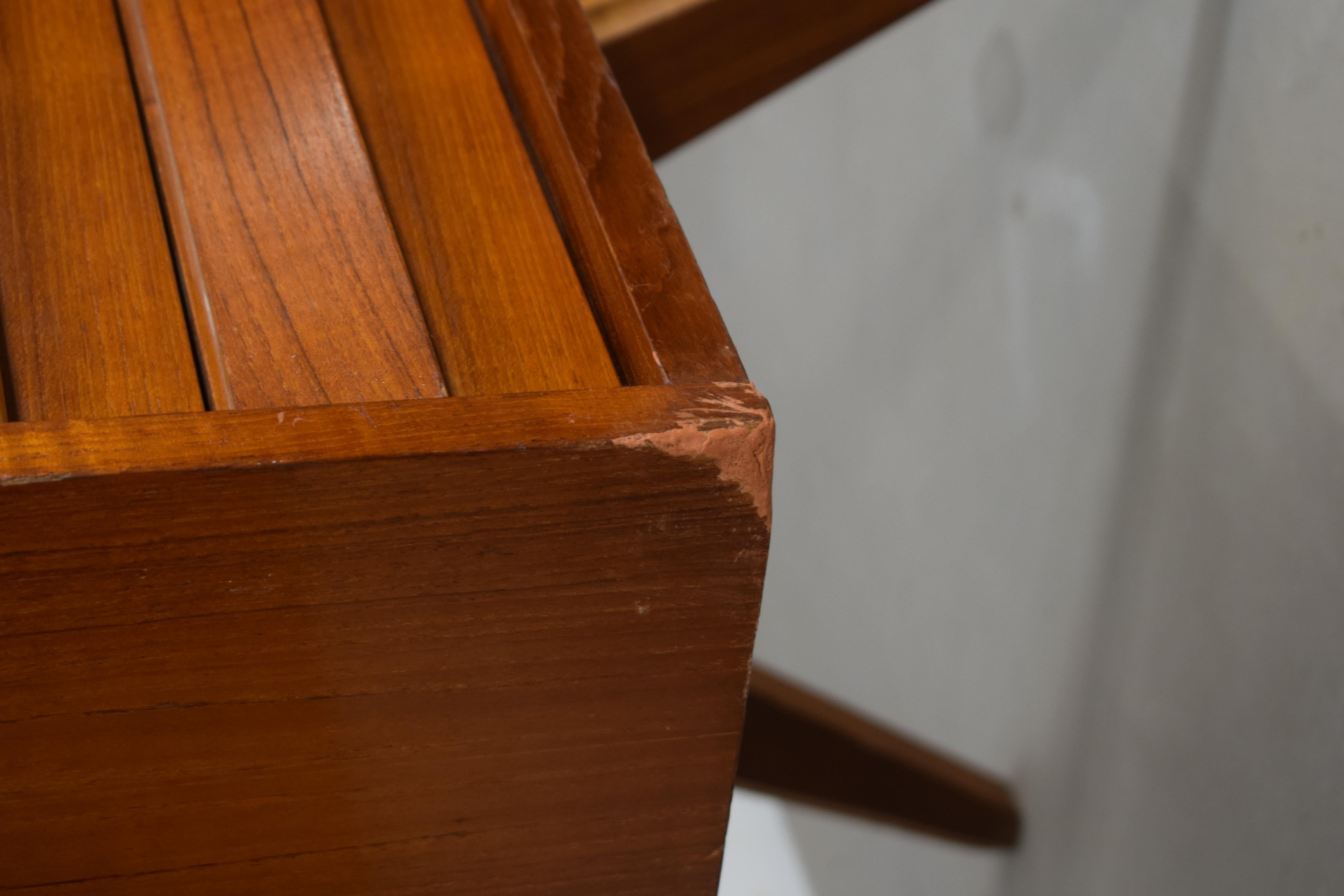 Italian Teak Desk, 1960s 9