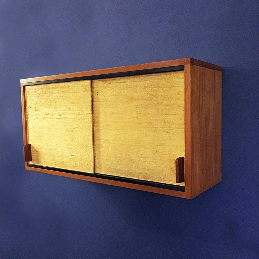 Hemp Italian Teak Sideboard with Wall Cabinets, 1960s