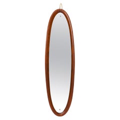 Italian Teak Wall Mirror by Mac Arredamenti, Italy, circa 1950
