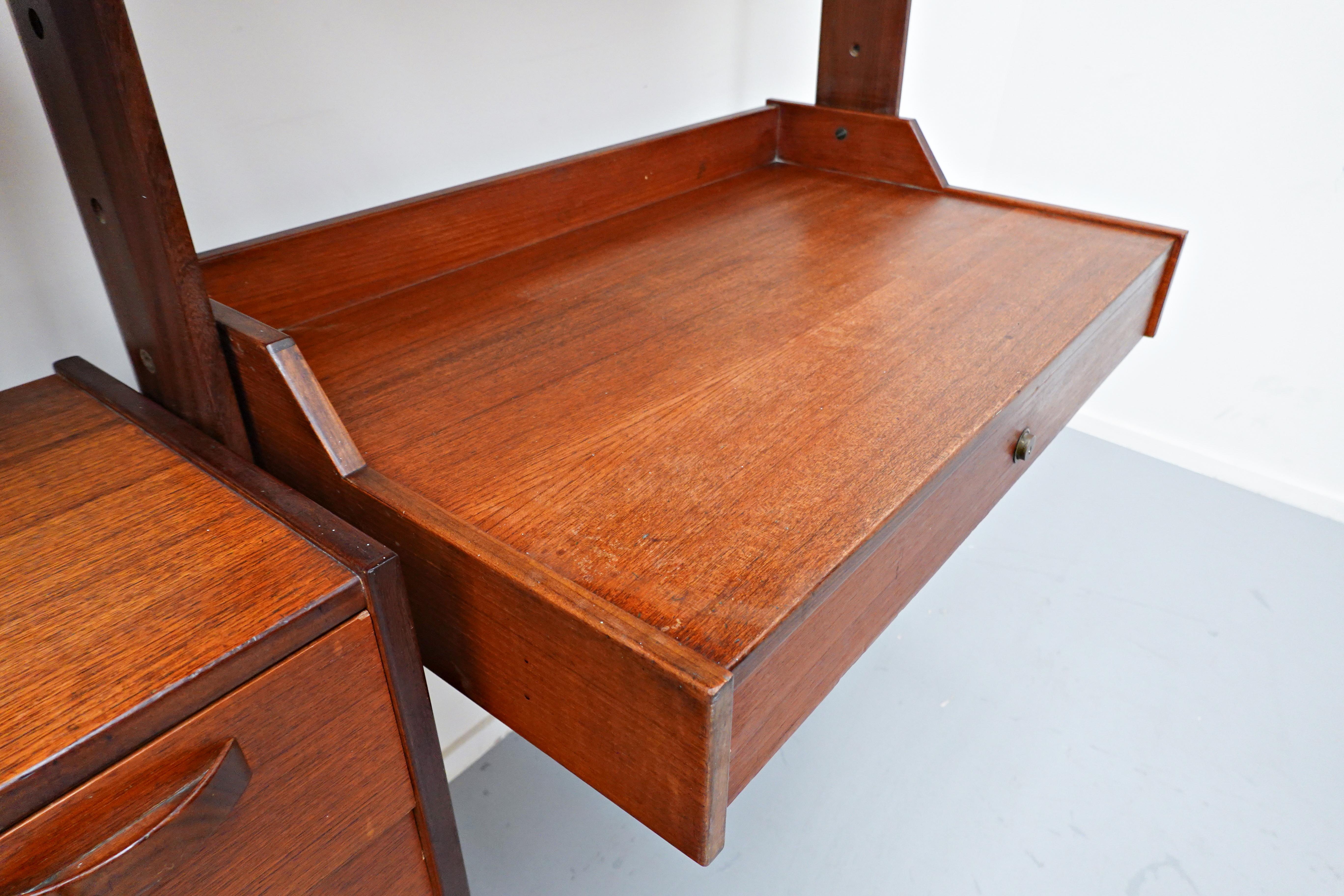 Mid-Century Modern Italian Teak Wall Unit 16