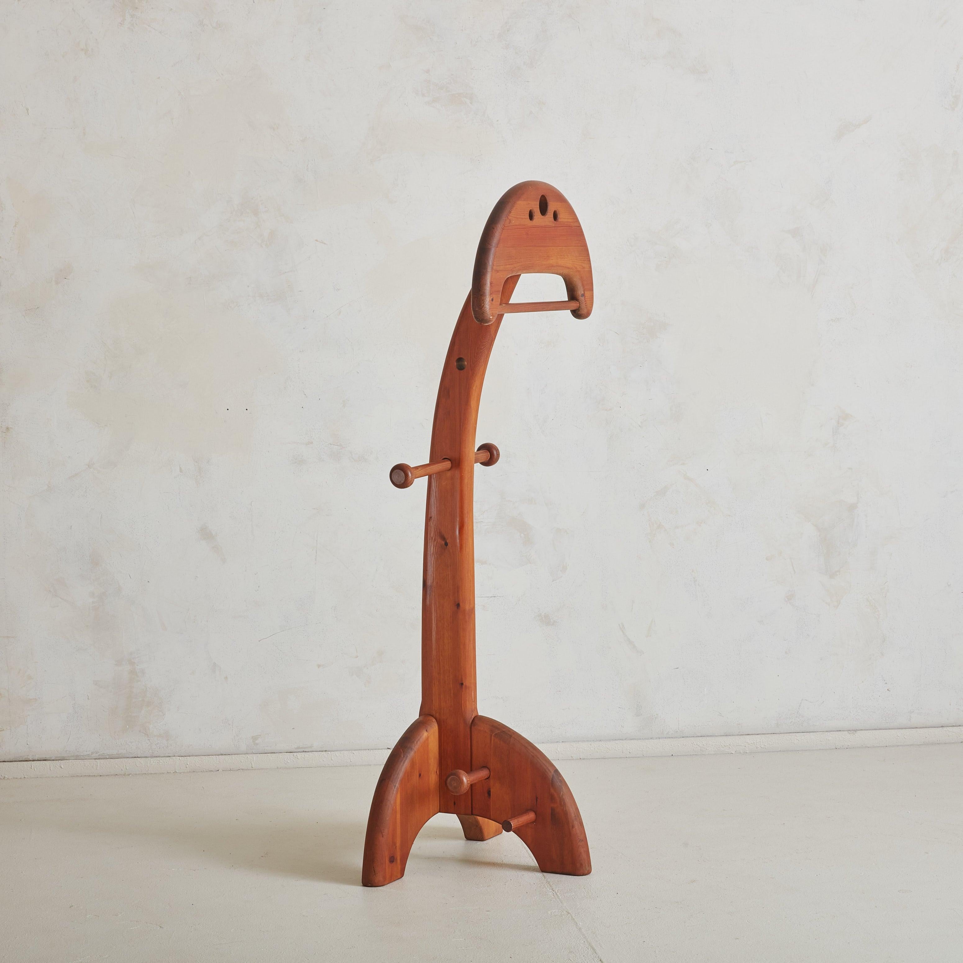 Mid-Century Modern Italian Teak Wood Valet, 1960s For Sale