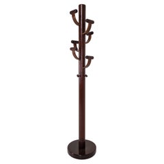Italian Teak Wooden Coat Rack, 1980s