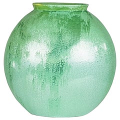 Italian Teal Green Ceramic 1940s Vase by Guido Andloviz for SCI Laveno
