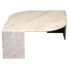 Italian Teardrop Shaped Marble Coffee Table, 1980s