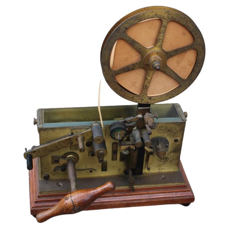 Italian Telegraph in Solid Brass, 1880 For Sale