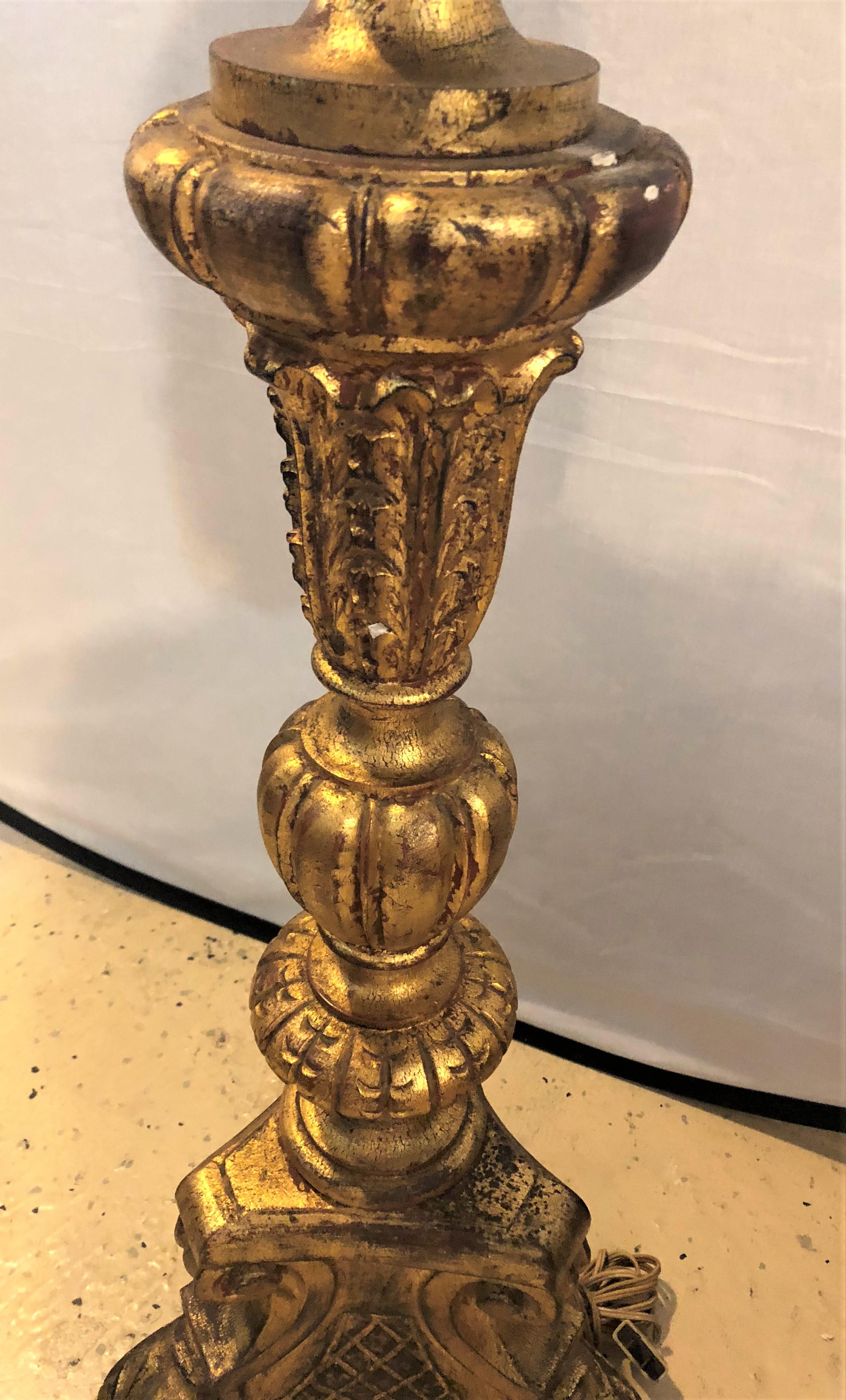 20th Century Italian Ten-Light Giltwood and Iron Torchiere