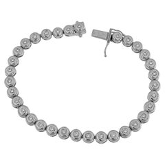 Italian Tennis Bracelet White Gold with Diamonds