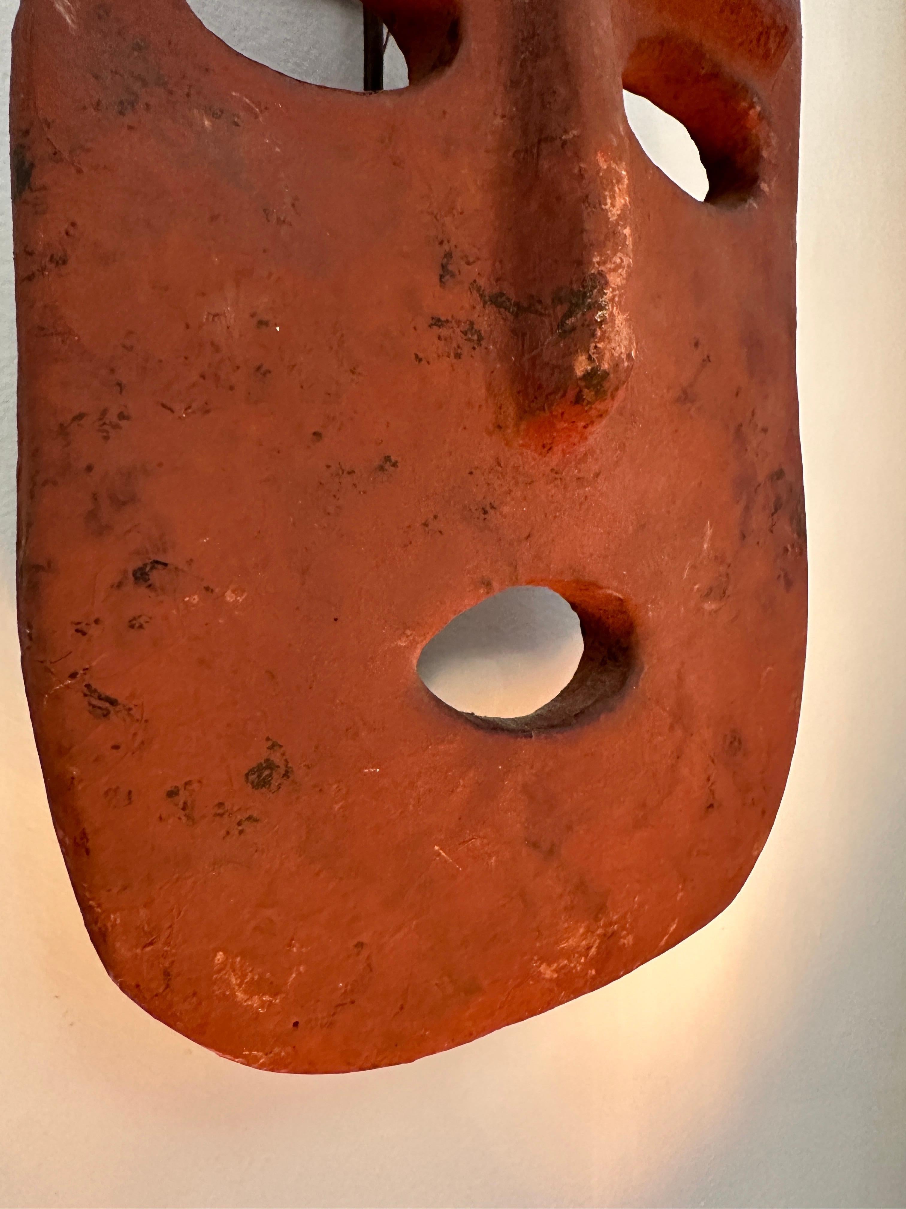 Masque en terre cuite italienne Lights Light Sconce 1960's en vente 1