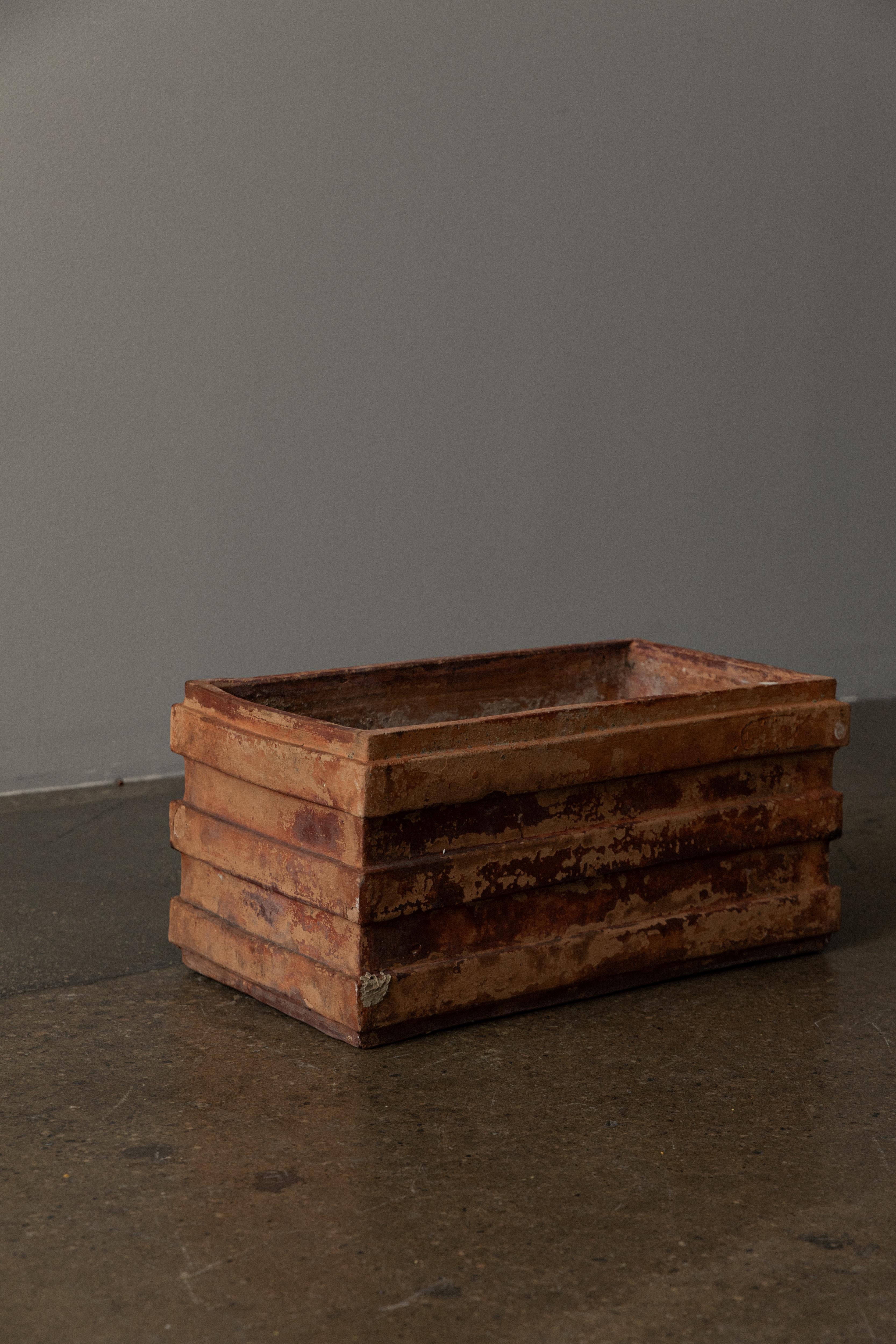 20th Century Italian Terracotta Box Planters For Sale