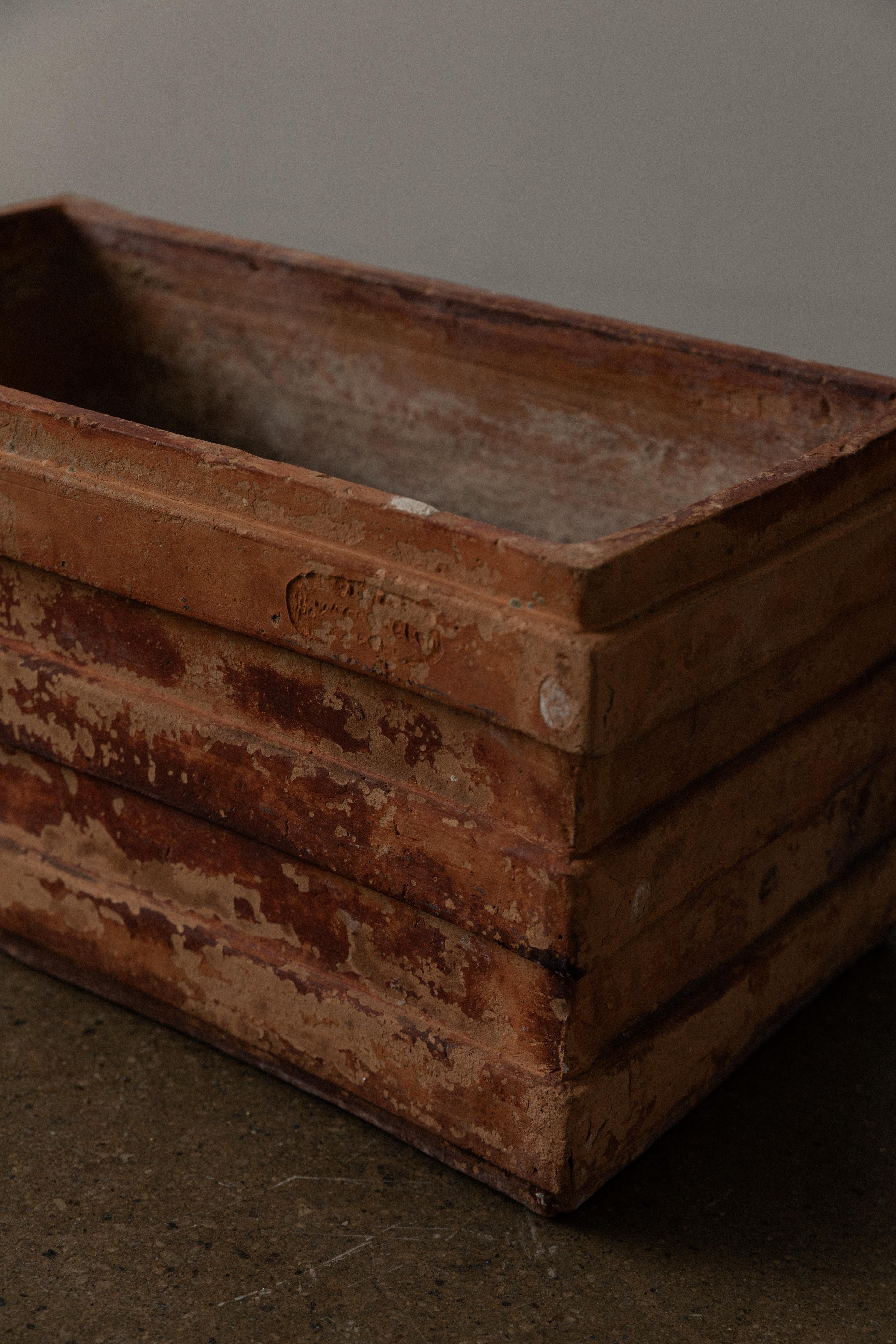 Italian Terracotta Box Planters For Sale 1