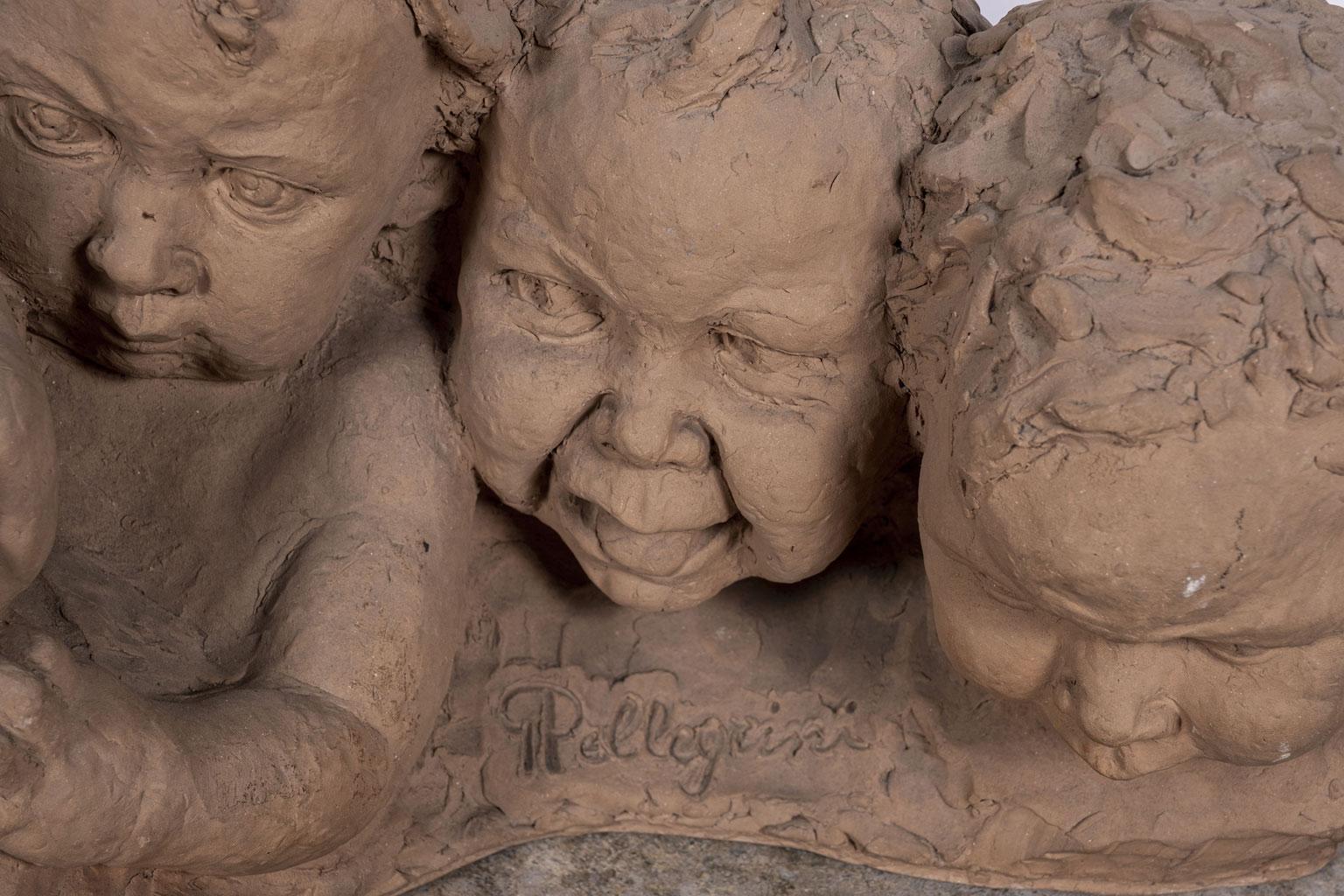 crying baby statue