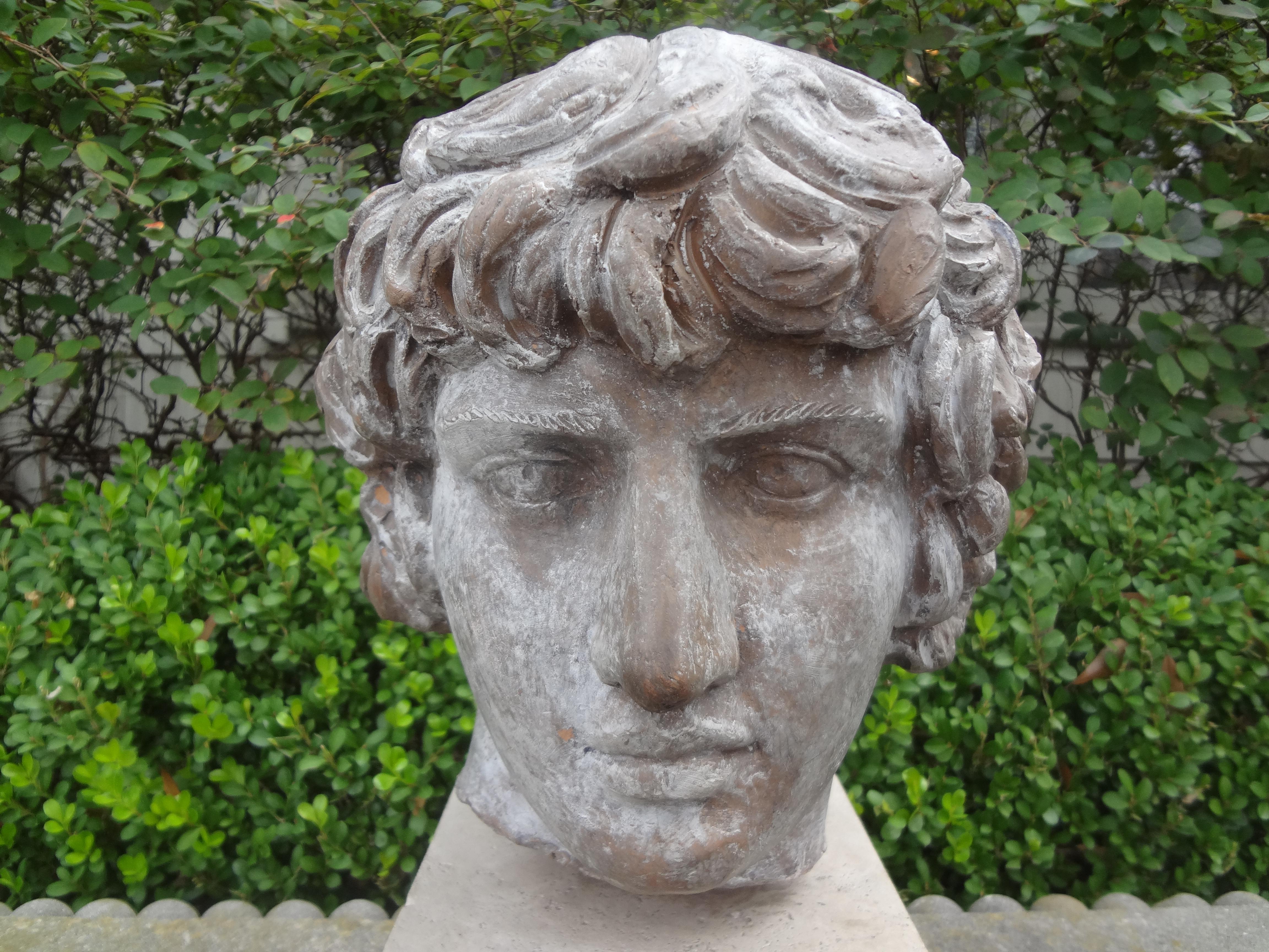 Mid-20th Century Italian Terracotta Bust of a Classical Roman