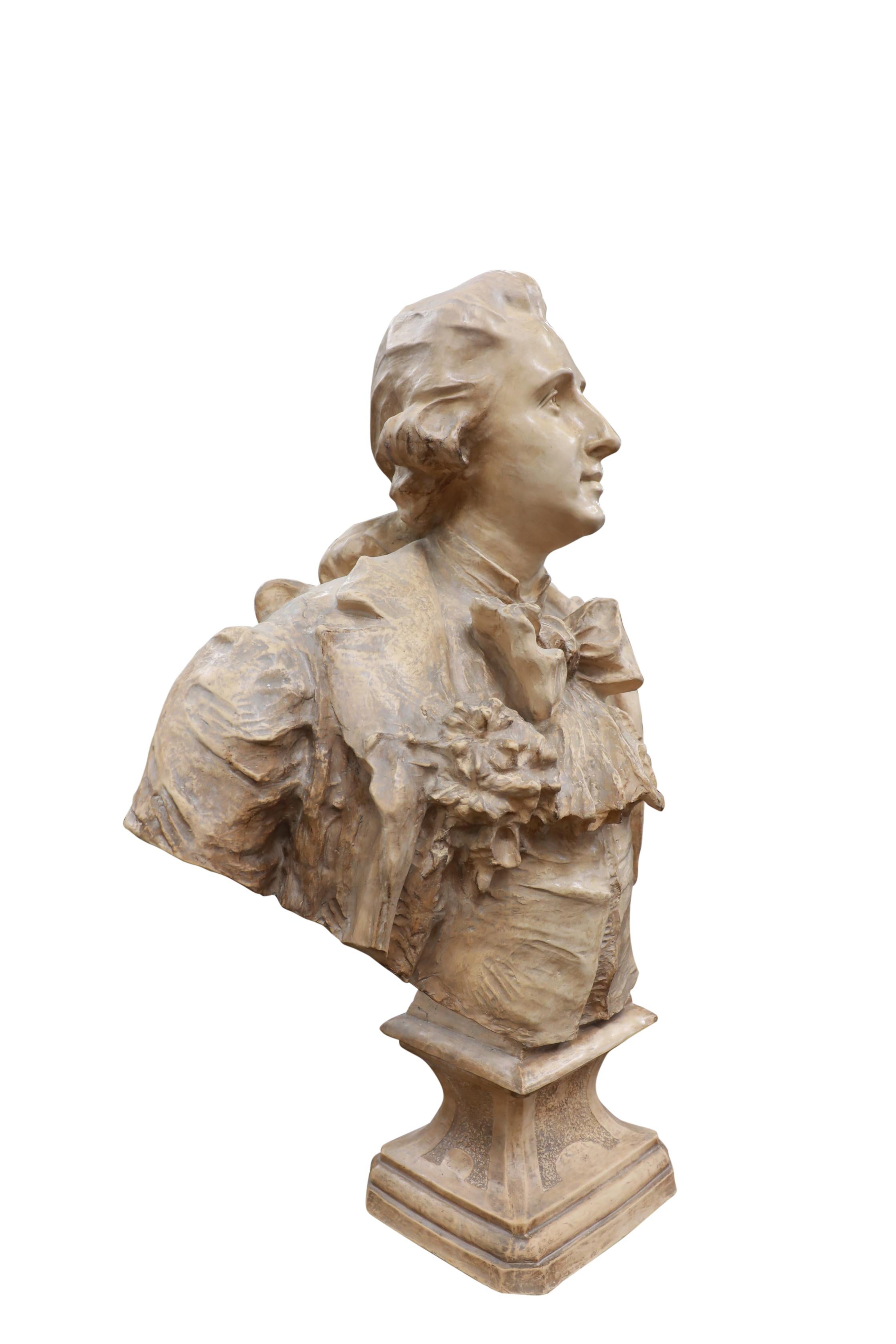 Italiano Busto in terracotta italiano di importante gentiluomo di successo in vendita