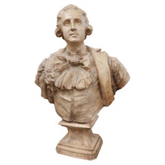 Italian Terracotta Bust of Important Gentleman Success