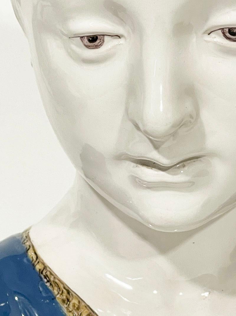 Busto in terracotta di Giovanni Battista, 1900 ca. In condizioni buone in vendita a Delft, NL