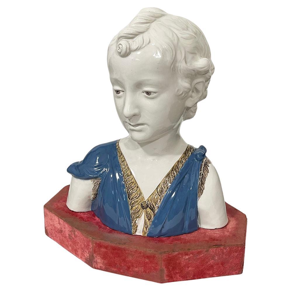Busto in terracotta di Giovanni Battista, 1900 ca. in vendita