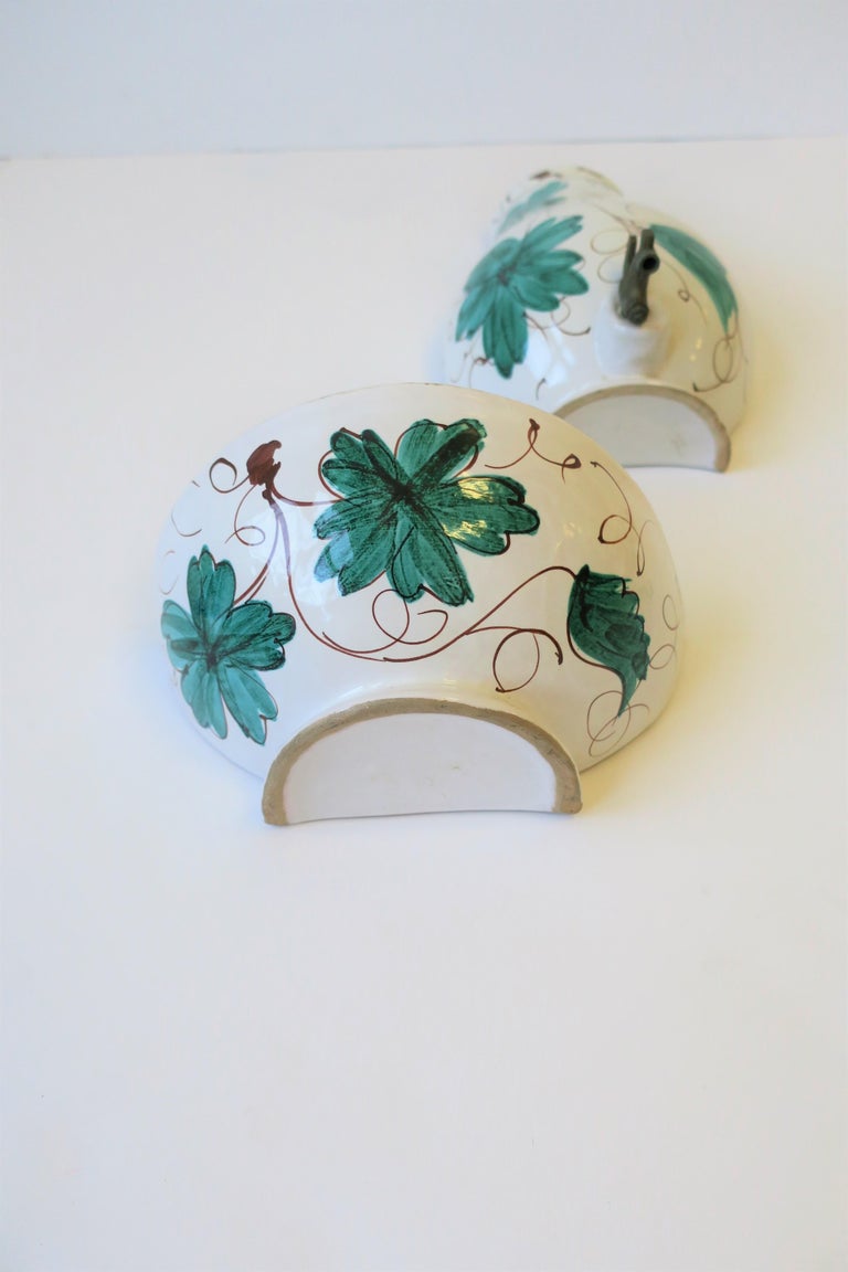 Italian Terracotta Ceramic Wall Fountain For Sale at 1stDibs