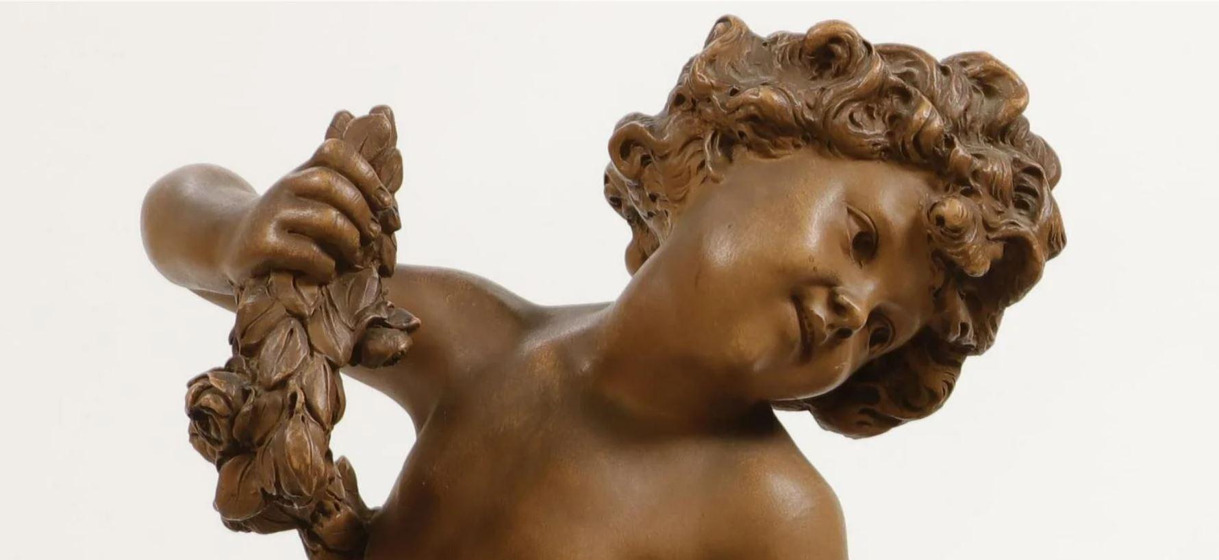 Italian Terracotta Cherub Centerpiece, Signed Luca Madrassi For Sale 2