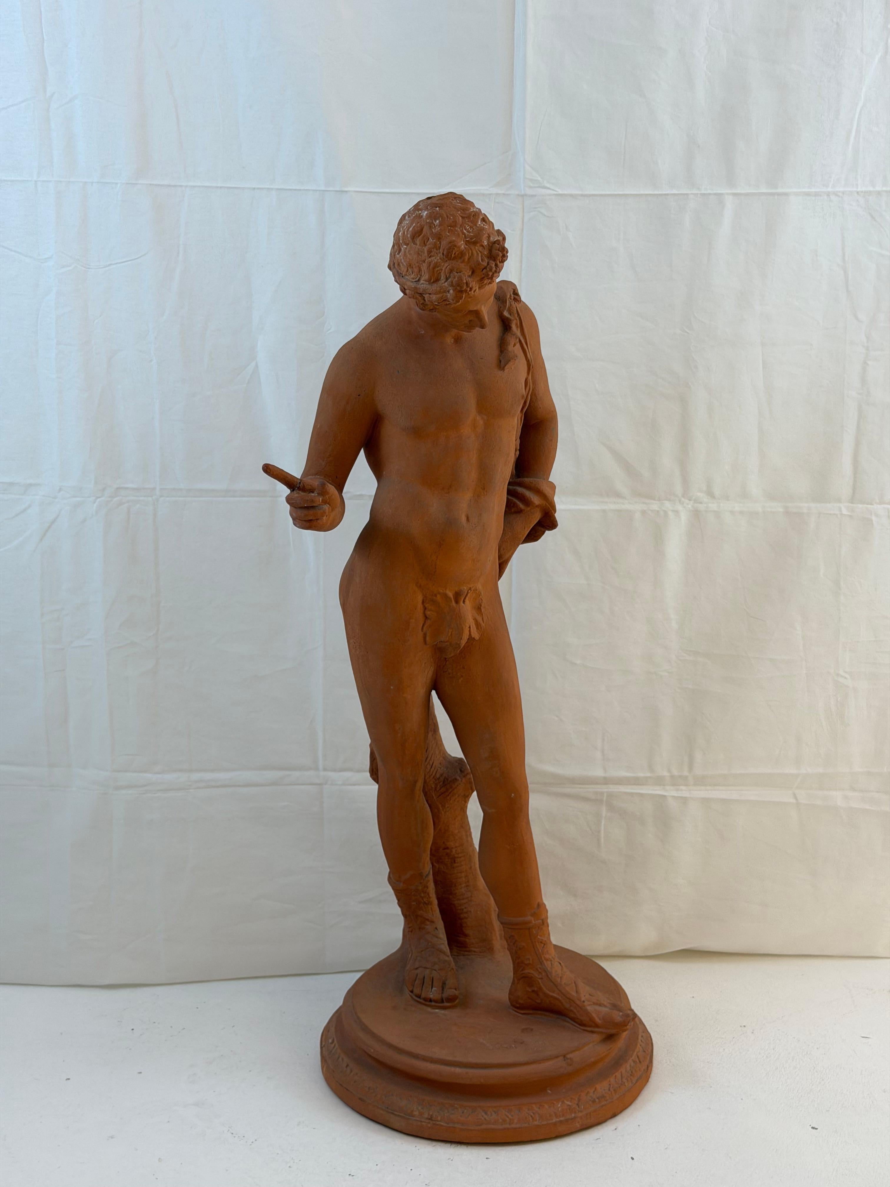 Figura maschile classica in terracotta italiana, 1900 circa in vendita 8