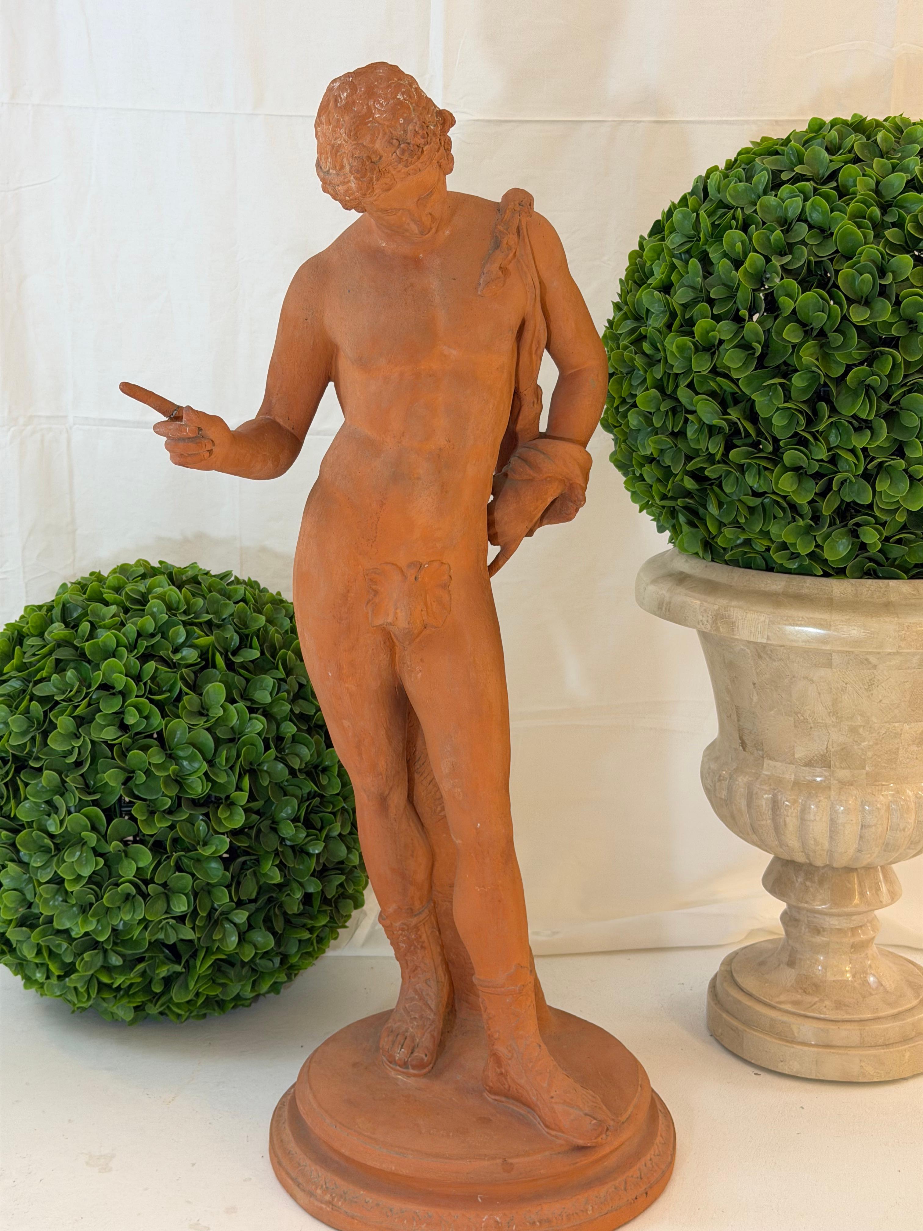 Figura maschile classica in terracotta italiana, 1900 circa in vendita 10