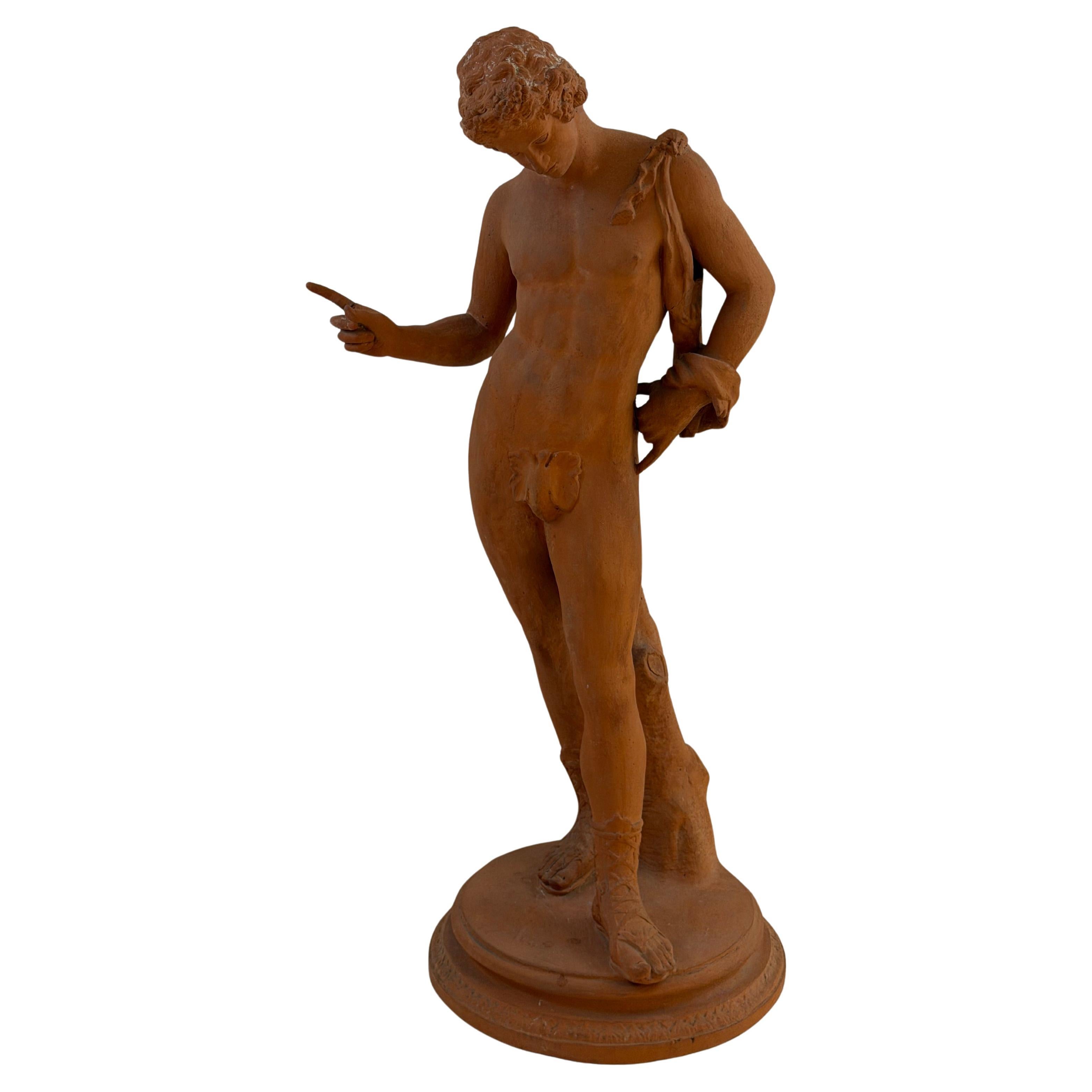 Figura maschile classica in terracotta italiana, 1900 circa