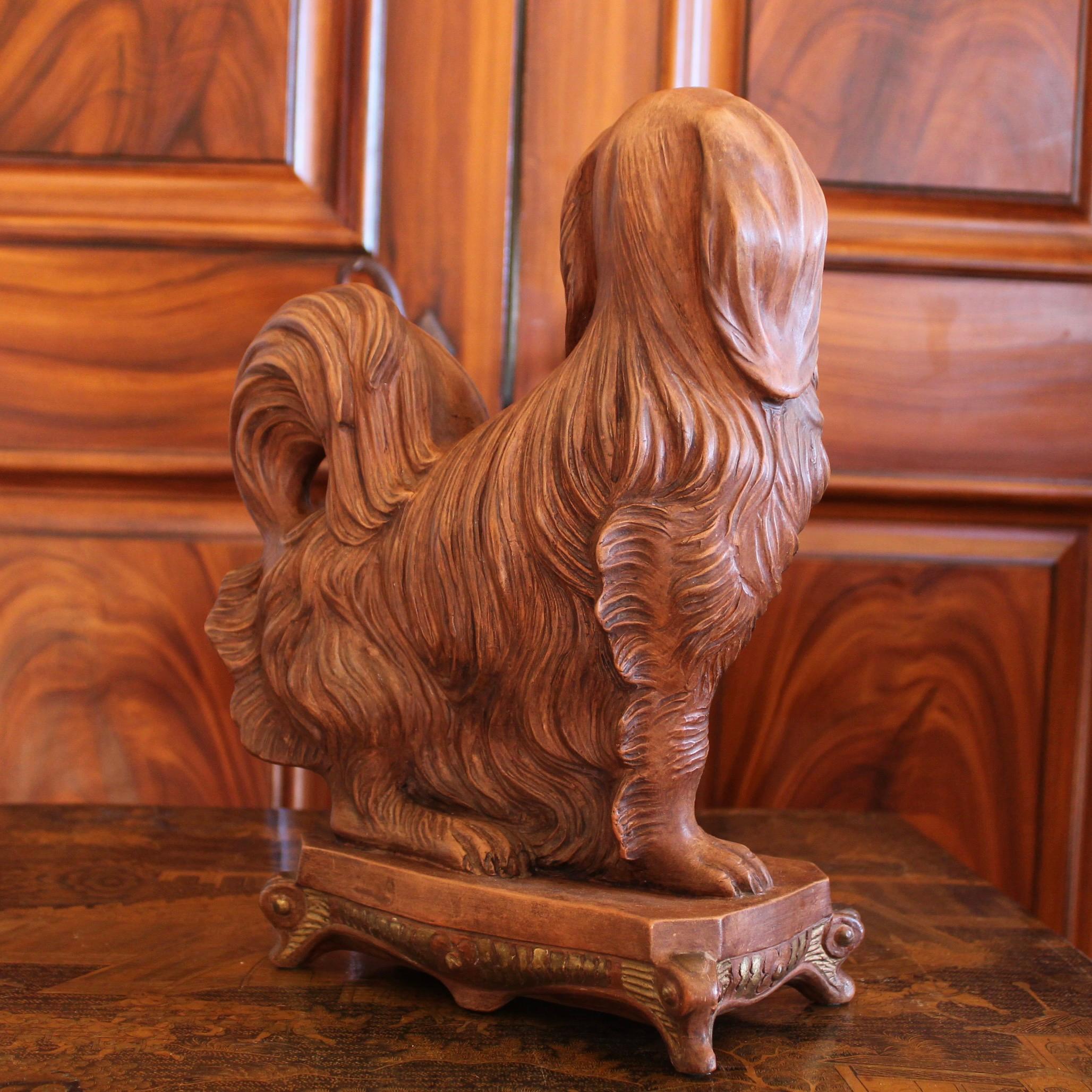 Italian Terracotta Dog - A King Charles Spaniel For Sale 2
