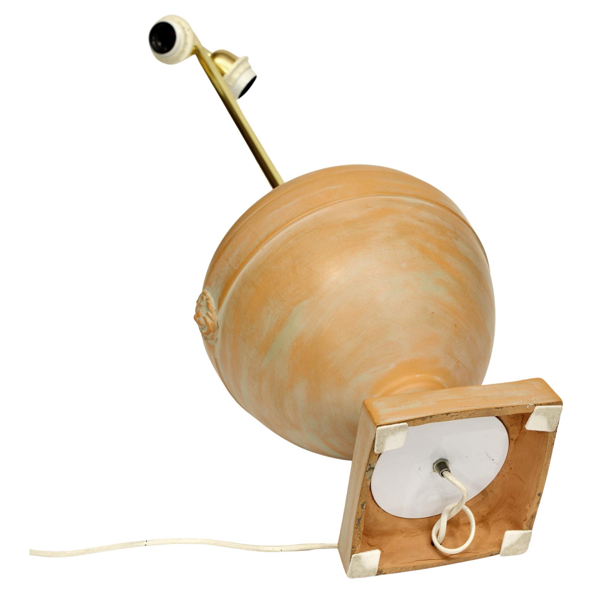 Italian Terracotta Lamp as a Roman 