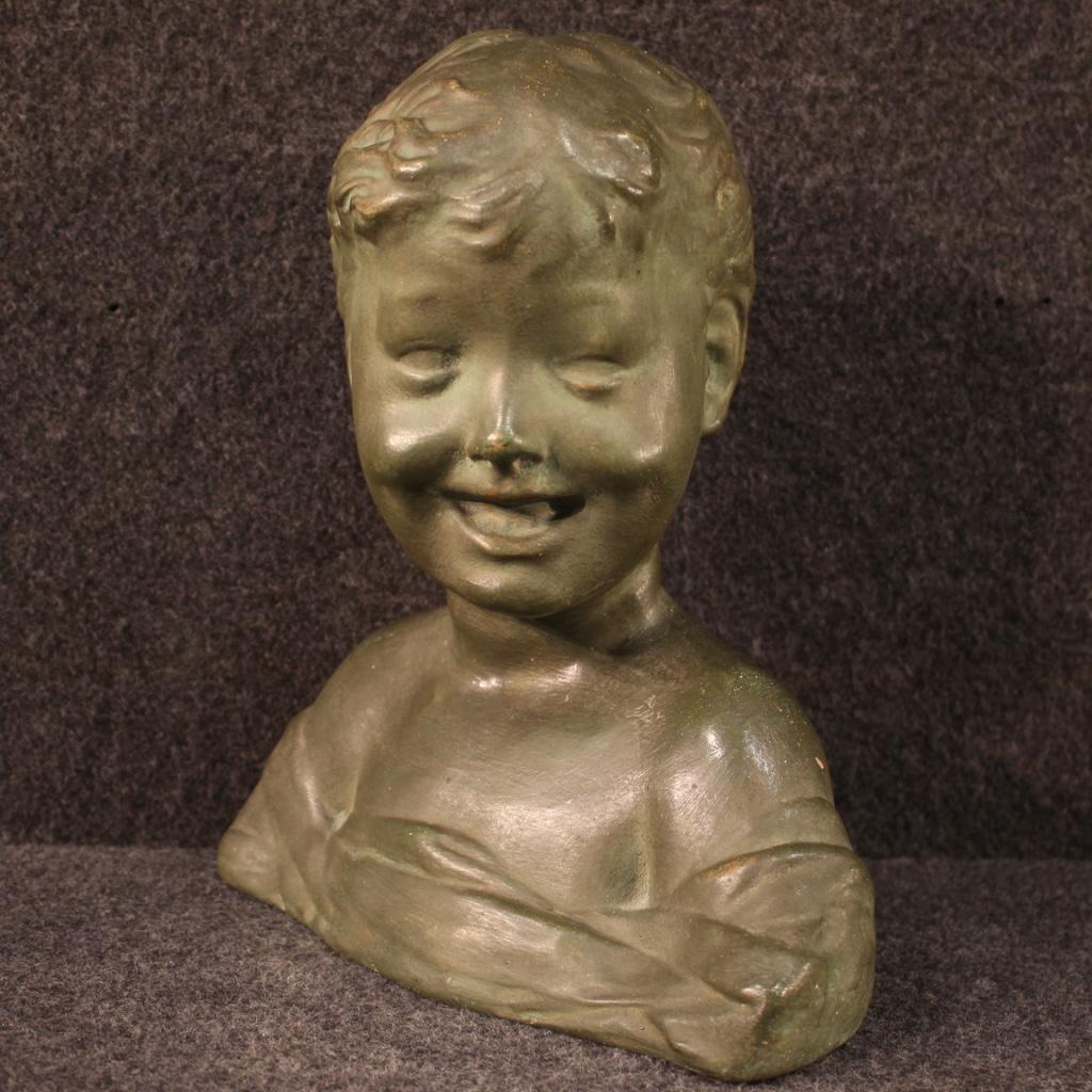 Italian Terracotta Sculpture Bust of a Child, 20th Century For Sale 8