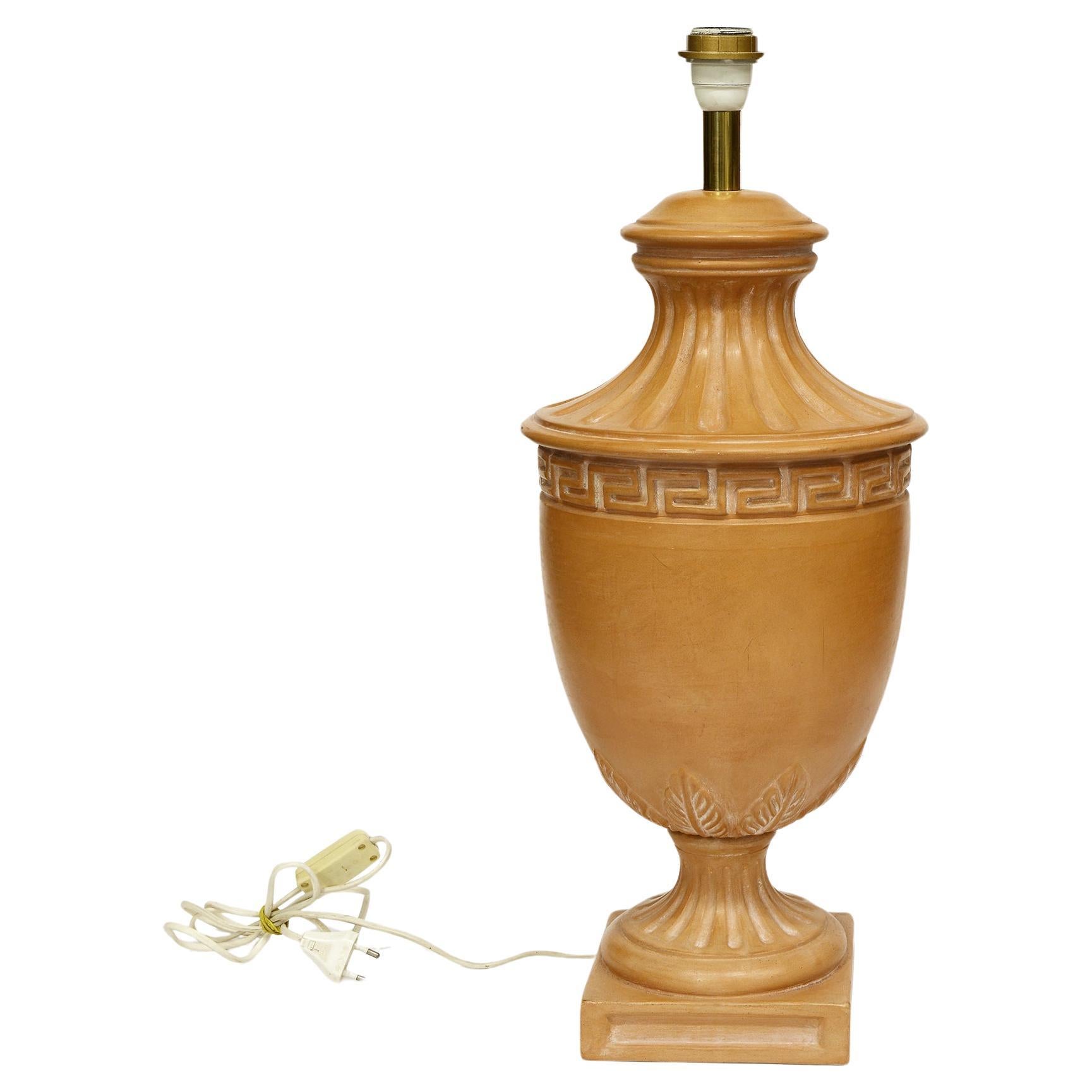 Italian Terracotta Table Lamp In Excellent Condition For Sale In Alessandria, Piemonte