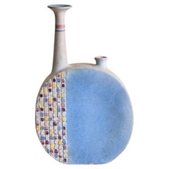 Italian Terracotta Two Openings Vase by Ivo De Santis for Gli Etruschi, 1960s