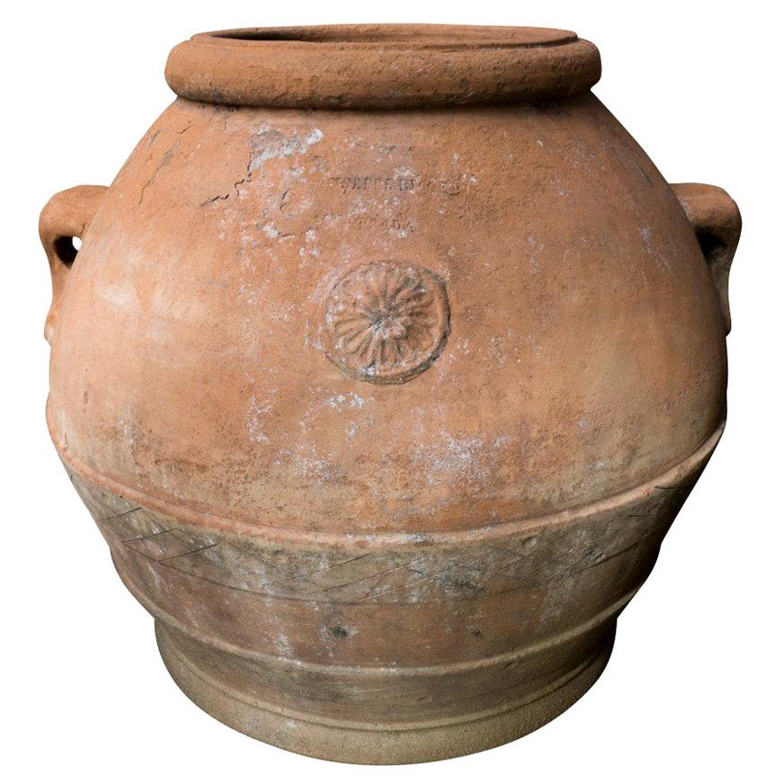 Italian Terracotta Urn from Tuscany, circa 19th Century For Sale